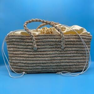 Handwoven raffia straw bag, Horizontal handwoven bag, Native Bag, Beach Bag